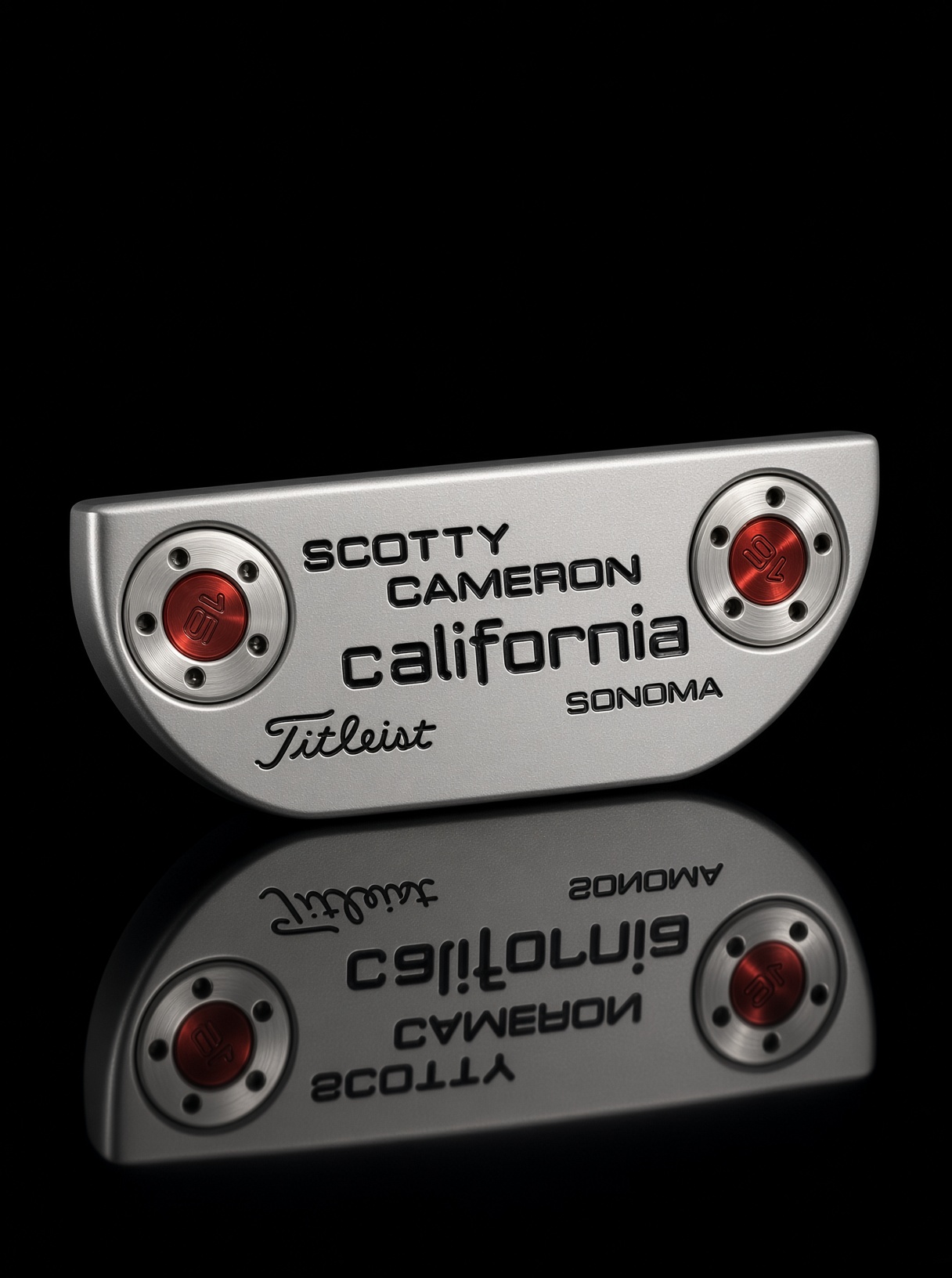 Silver Scotty Cameron California Sonoma sole with red weights