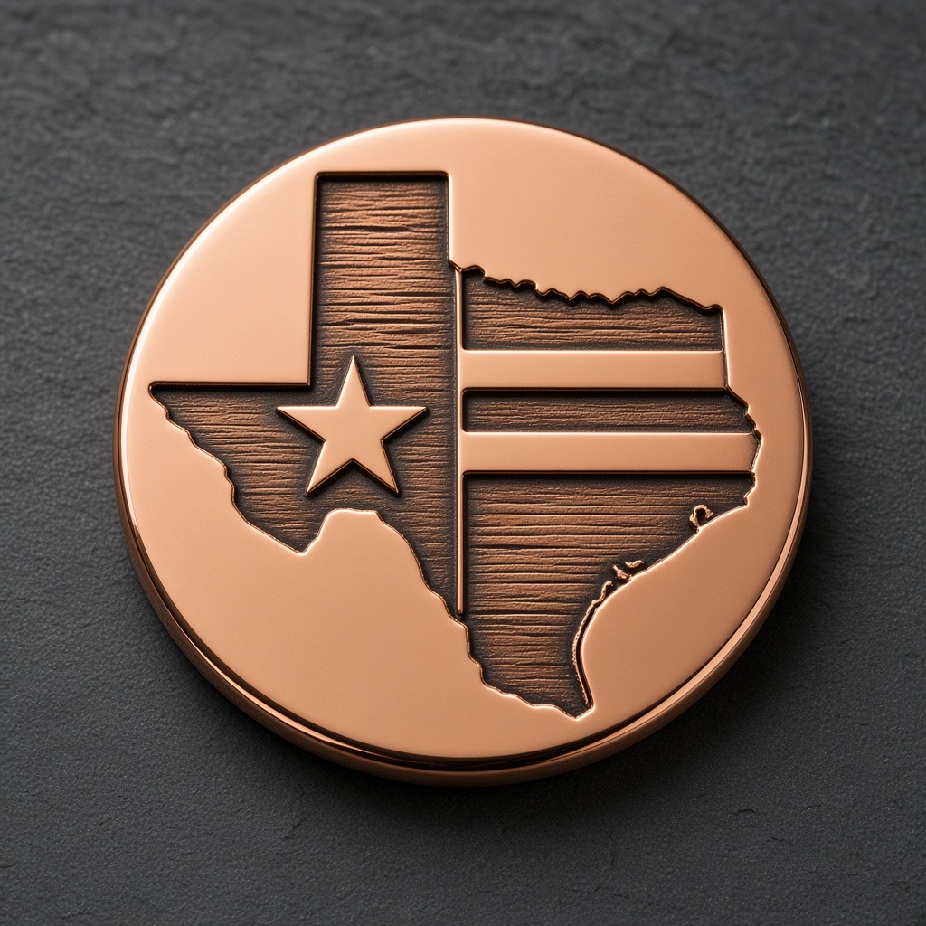 Milled Texas ball marker